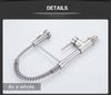 Brushed Brass Nickel Hot & Cold Kitchen Sink Faucets 360 Rotation Single Lever Pull Out Spring Spout Water Mixers Tap Crane