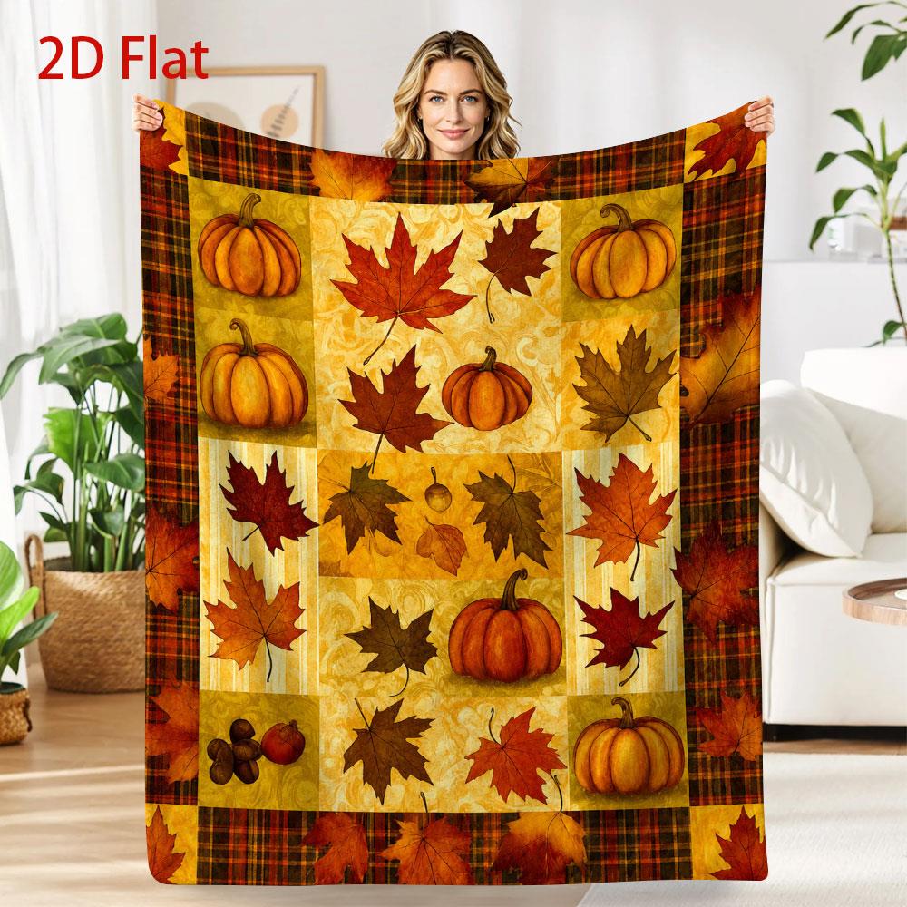 280Gsm Autumn Harvest Fleece Blanket, Warm