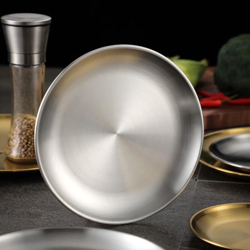 NHZHIW Mirror Stainless Steel Serving Tray
