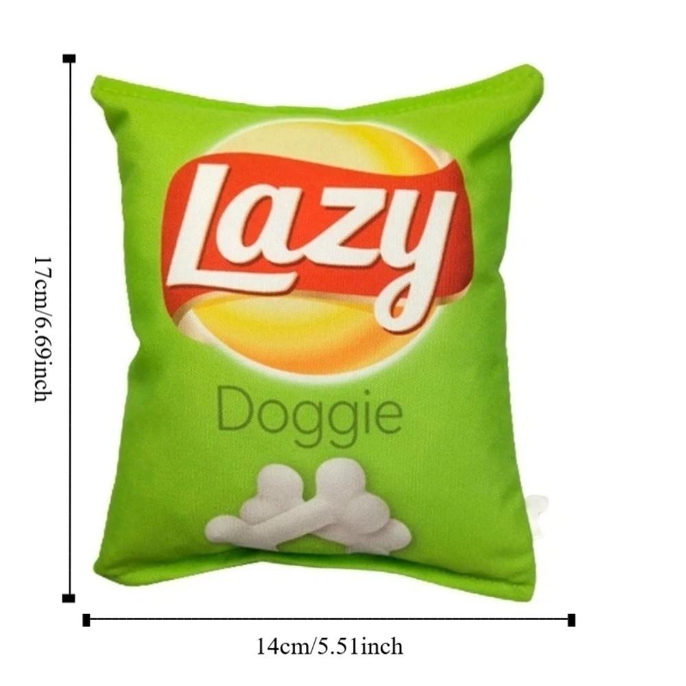 Clean Teeth Dogs Gnawing on Toys Creative Bite Resistant Plush Potato Chip Toy Puppy Supplies Funny Pet Toys