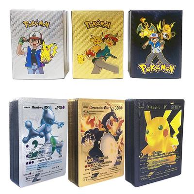55Pcs Pokemon Cards VSTAR GX EX VMAX MEGA TAG TEAM Energy Trainer Charizard Pikachu Rare Collection Battle Card I14