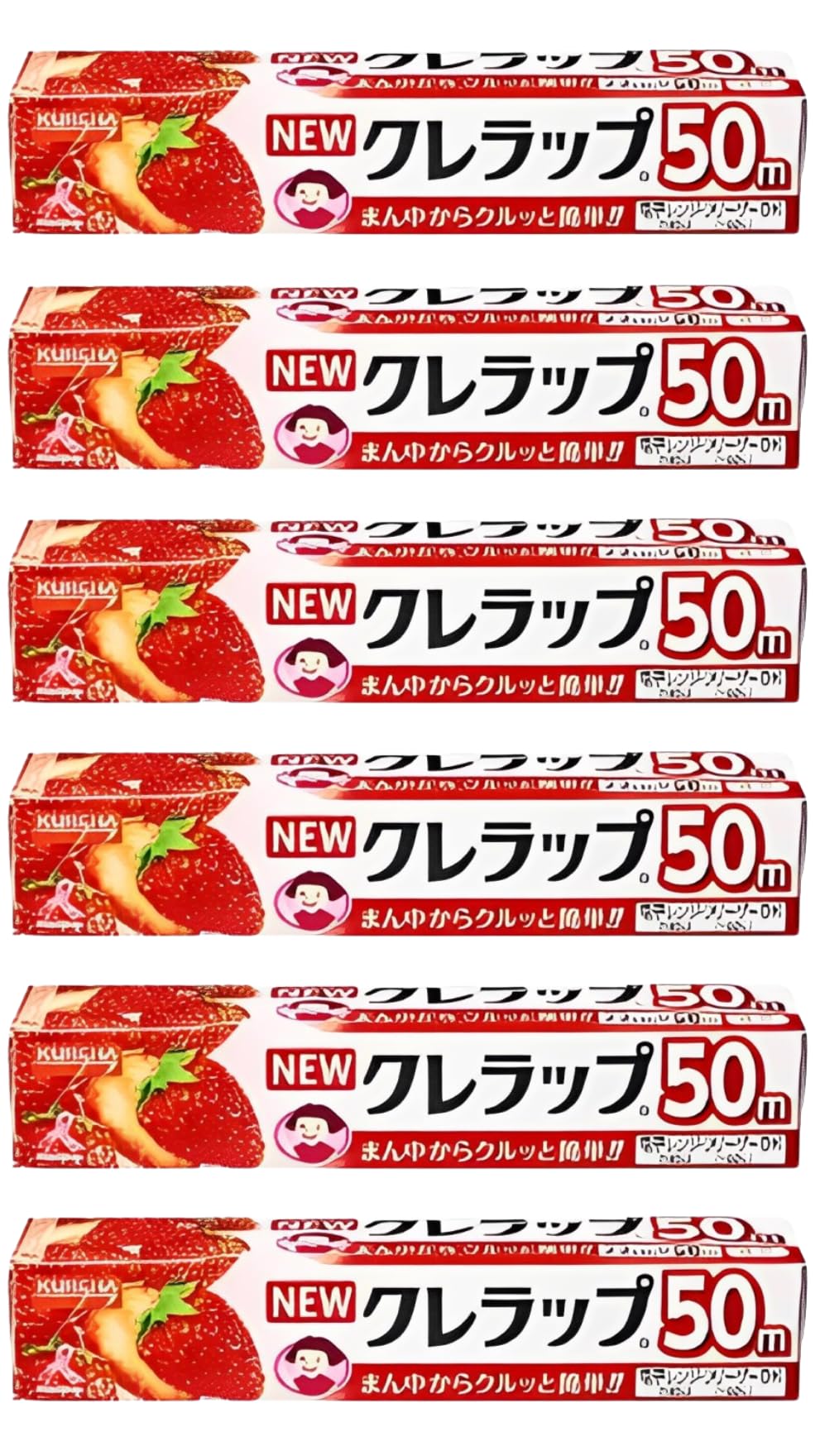 

Kureha NEW Kurewrap Mini Value Kureha Cut 22cm x 50m Flap Included Food Use Heat Resistant Cold Resistant Bulk Purchase of Anti-rewinding [Set 6]