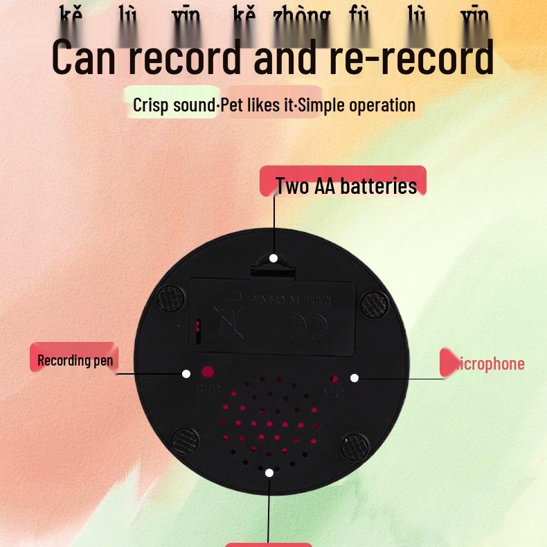 Pet Training & Sound Recording Button Toy for Dogs and Cats