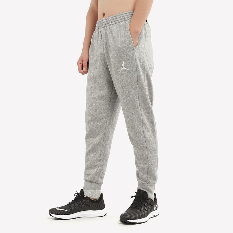 Jordan Flight Fleece Embroidered Logo Joggers Men Bottoms Grey AH3933-064