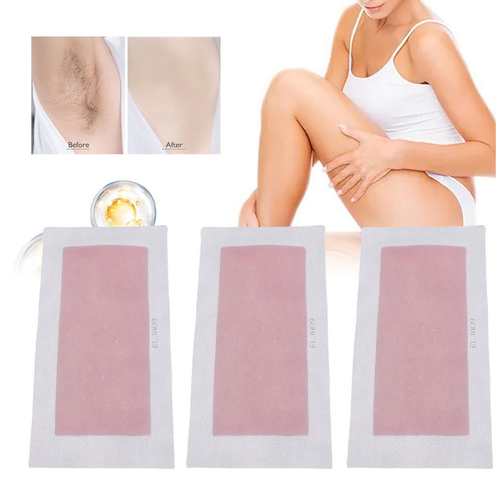 10 Pcs Wax Strips Cleansing Double Sided Individual Package Hair Removal Wax Strips for Leg Arm