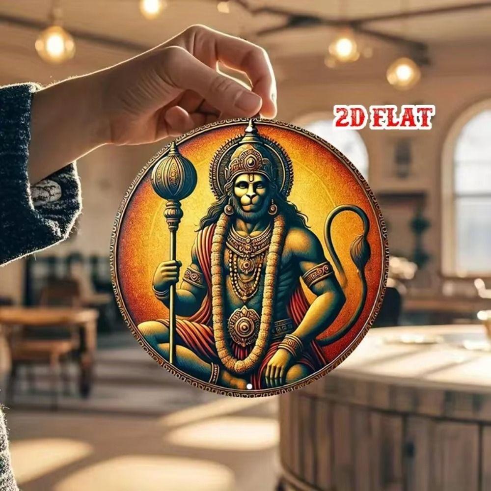 Tin Art Painting Metal Wall Decor 20x20cm Handmade Craft Home Decorative Plate