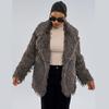 Mao Mao jacket medium and long autumn and winter new thickened warm imitation fur top temperament commuting