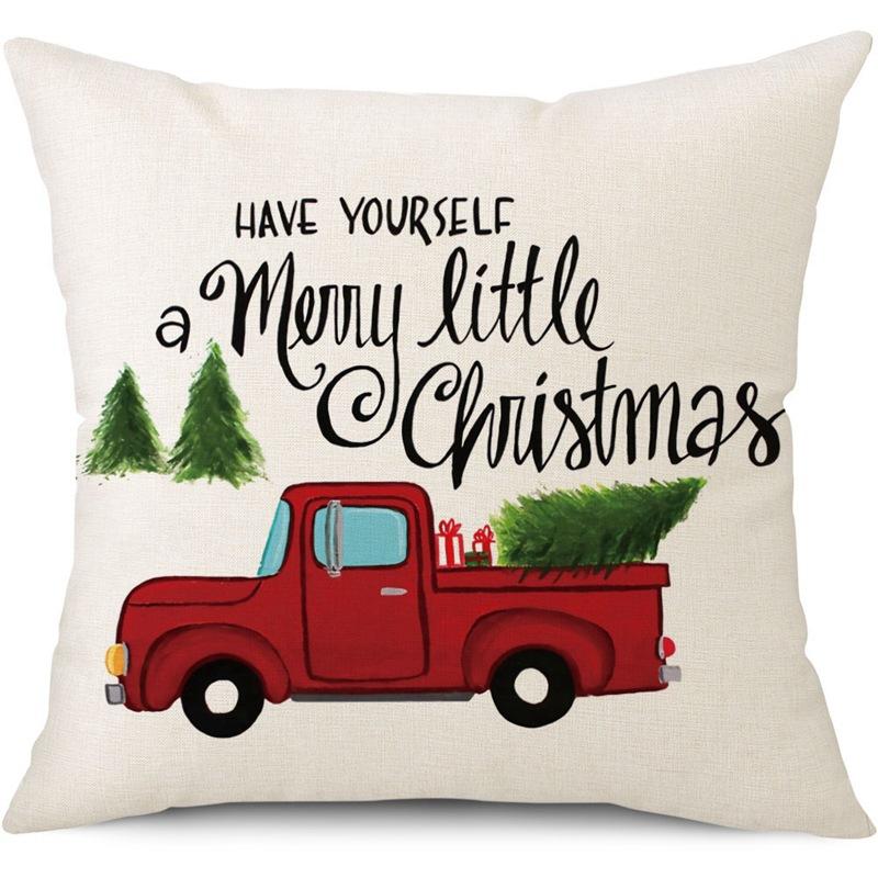 45cm Merry Christmas Cushion Cover Pillowcase 2025 Christmas Decorations for Home Ornament Happy New Year Christmas Decor 2026