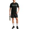 Nike Quick Dry T Shirts Men's Black/White Crew Neck Moderate