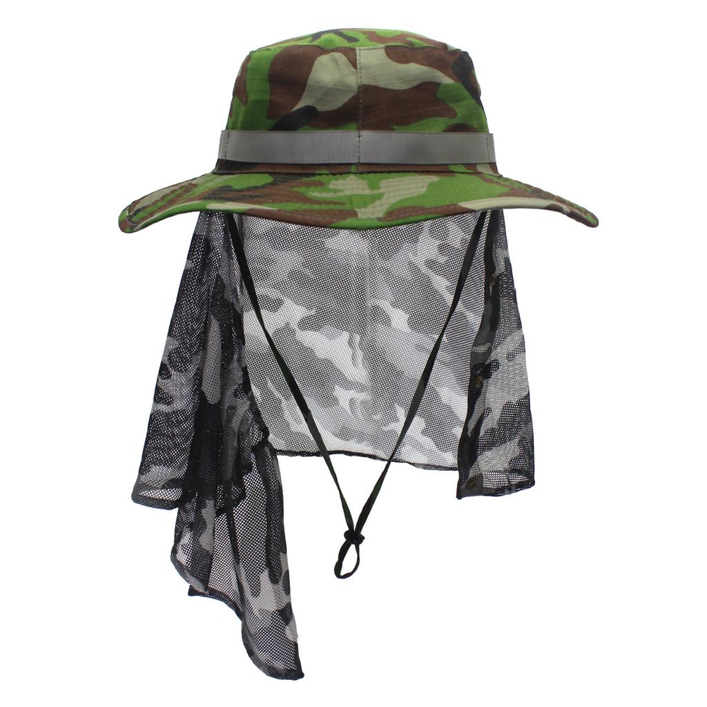 Latest Summer Camo Fisherman Leisure Bucket Camping Hiking Travel Fishing Mountaineering Sombrero Sunshade Bonnie Hat for Women Men