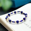 Chinese Style Lapis Lazuli 925 Silver Vajra Bracelet