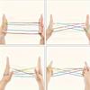 Rainbow Rope That Can Be Creatively Flipped with Fingers, a Finger Rope Woven with Flowers, Rainbow Colored Flower Rope