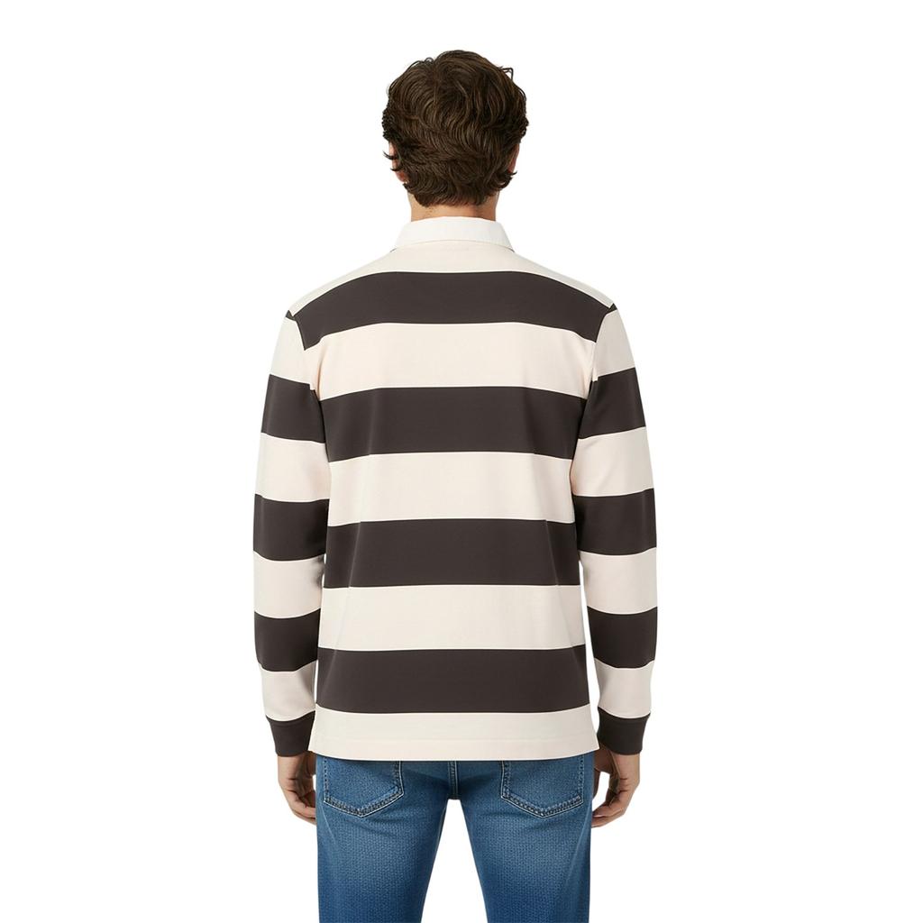 Jack Wills Mens Jersey Collared Relaxed Fit Long-Sleeved Rugby Shirt