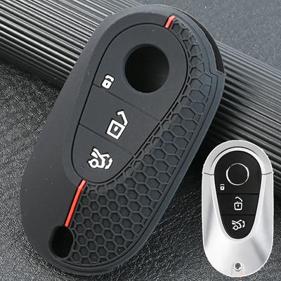 3 nupuga silikoonist võtmehoidja kate kest hoidik Mercedes Benz E G A klassi W223 C EQS580 S350 EQS Maybach S 2020 2021 2022 jaoks