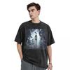 Siren Head In Dark Forest Washed T Shirts Casual Short Sleeve Hip Hop T-Shirt Streetwear Tops Tees for Men Women
