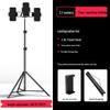 Mobile Live Streaming Floor Stand & 10" Fill Light with Retractable Thermometer Phone Clip