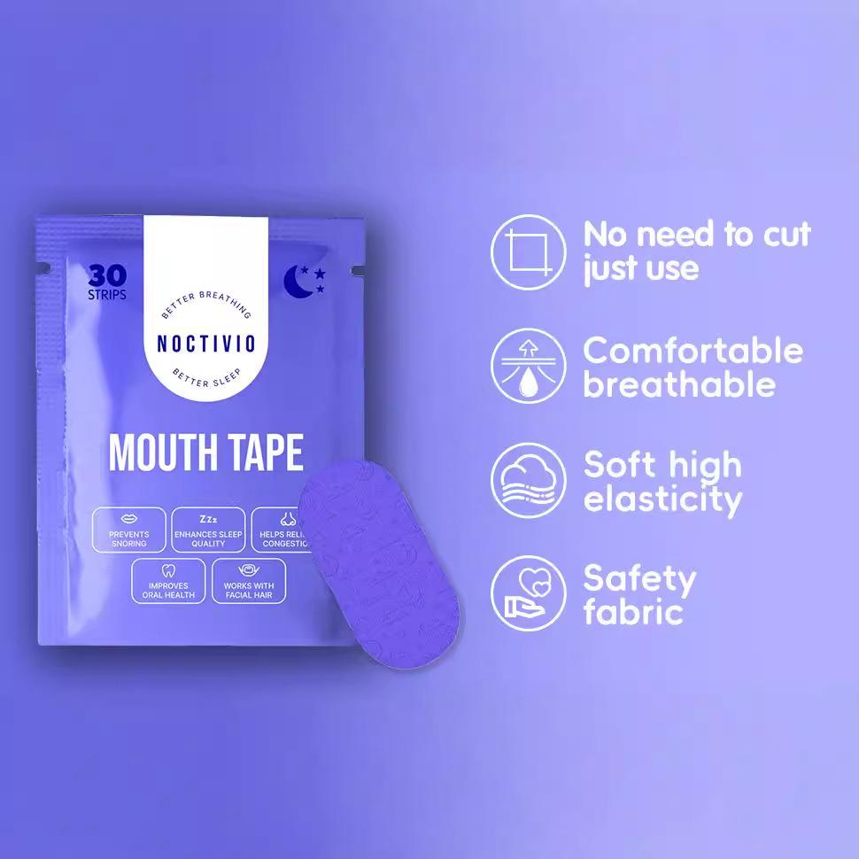Mouth Tape for Sleep Apnea, Anti-Snoring Lip Tape, Breathable Sleep Strips, 30 Count