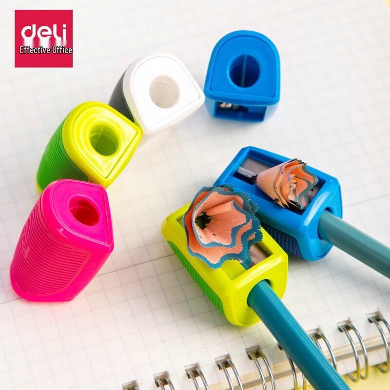 Deli 0520 Portable Candy Color Pencil Sharpener 10-Pack