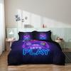 3Pcs Gamepad Print Bedding Set, Background Gaming Duvet Cover For Family Bedrooms Dormitories Hotels