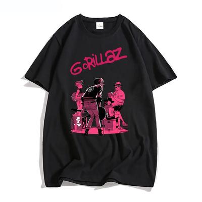 New Album T-shirt Gorillaz Summer Rock Band Gorillazs Women T Shirt Hip-Hop Fashion Rap Music Unisex Tee Oversize Shirt