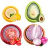 Onion Storage and Avocado Saver, 4pcs Silicone Fruit Storage Box, Multifunctional Fruit and Veggie Savers Containers Perfect for Lemons, Cheese,