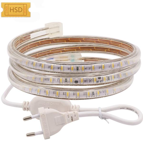 

1M/2M/3M/4M/5M водонепроницаемая светодиодная полоса 108LEDs/M Гибкая SMD LED AC 220V Power Plug