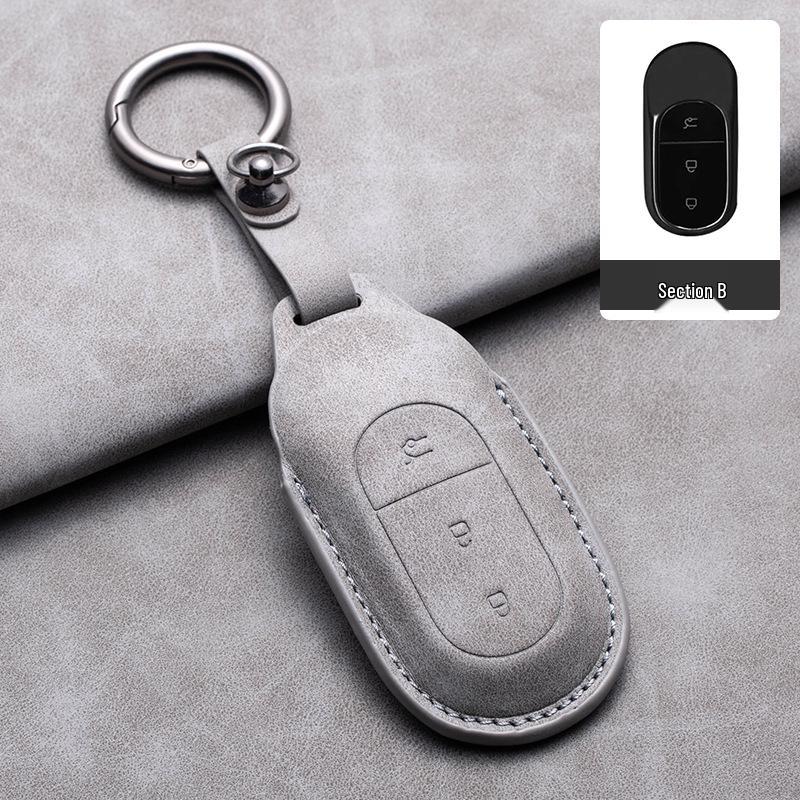 

Li Auto C11 High-End Lambskin Key Case: Original Color Buckle Bag for Car Keys