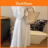 Floral Long Sleeve Dress With Embroidery For Vacation And Casual Wear