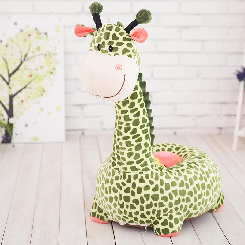 Lazy Kids' Plush Animal Sofa: Dinosaur, Giraffe, Elephant Dolls