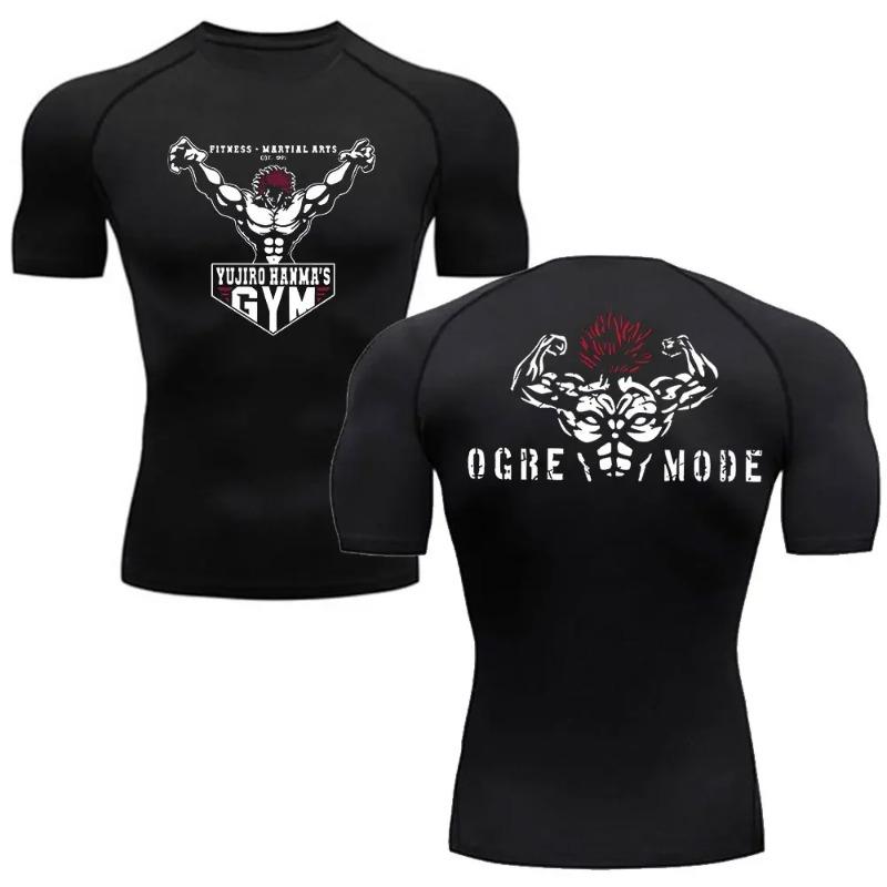 Compression Shirt Men's Sportswear Sweat-Resistant Fitness Running Tight Gym Quick-drying Sports T-shirt Summer Breathable Sweatshirt Elastic Top