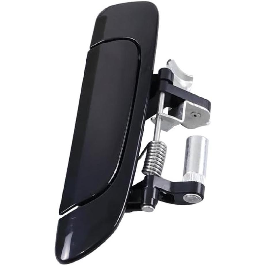 Black No Painted Front Rear Exterior Door Outer Handle Compatible With Honda Civic 2001 2002 2003 2004 2005 (Front Left)