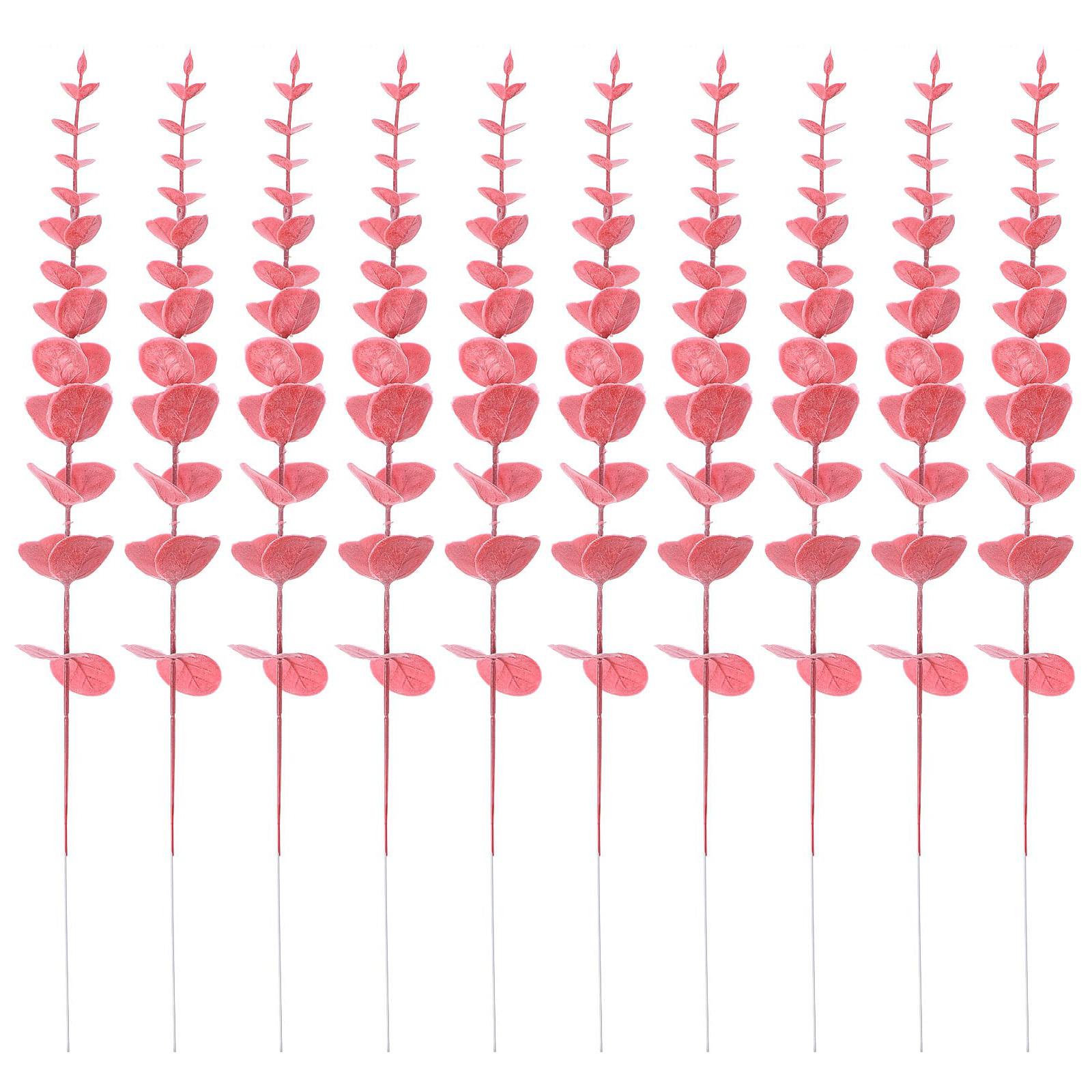 

10Pcs Artificial Eucalyptus Stems Plastic Faux Plant Home Office Wedding Party Decor A