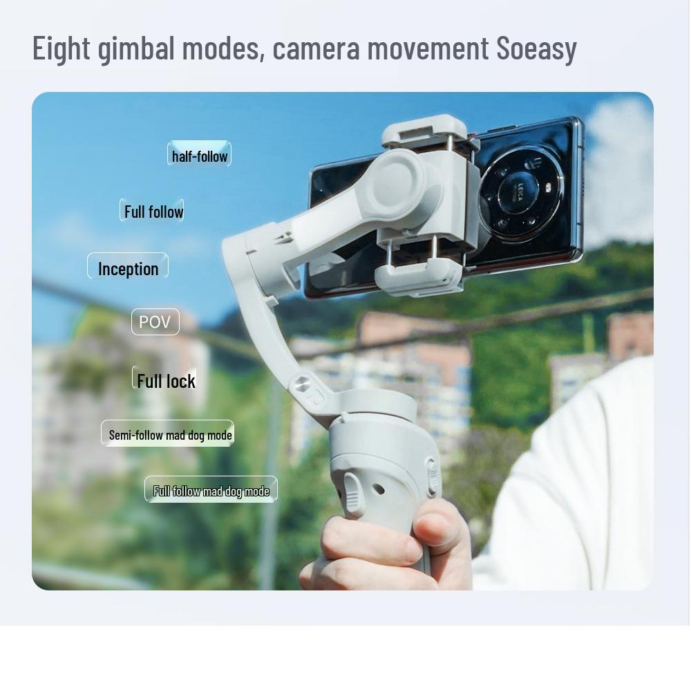 Three-Axis Smart Gimbal: Anti-Shake Stabilizer with Face Tracking for Mobile Live Streaming and Photography
