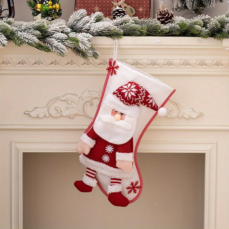 Christmas Holiday Decorations Set of 1/2  Festive Party Hanging Ornaments, High Quality Santa,Snowman Stockings,Polyester,Featherless, for Christmas,