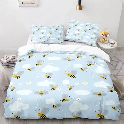 Honingbij Zwart Wit Beddengoed Set Eenpersoons Twin Tweepersoons Queen King Cal King Maat Bedlinnen Set