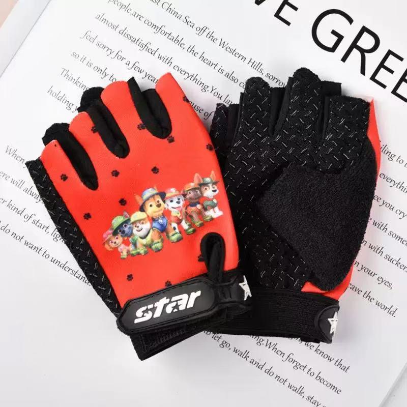 Kids' Non-Slip Breathable Half-Finger Cycling Gloves for Summer Outdoor Sports