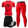 Men's Spider-Man Compression Three-Piece Quick-Dry Sports Suit