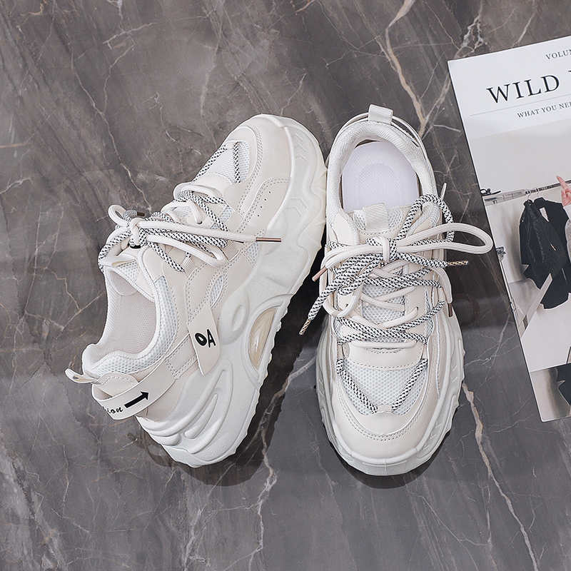 Fashion Thick-heeled Tied Women Summer Boots Flats Sports Shoes Designer Women's Sneakers Sapateni Sepatu Casuals Basquet Excercise