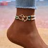 Anklet Bracelets for Women Beaded Anklets 1 Ladies Double Layer Heart Anklet - Boho Style - Daily Occasion, Vacation Occasion