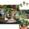 Ensemble de Figurines de Fées en Résine pour Jardin Avec Sculpture et Polissage Pour Décoration Intérieure Cadeau