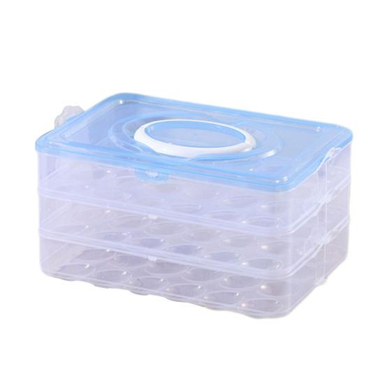 Egg Storage Box Transparent 24 Grids Large Capacity Dustproof with Lid And Handle Stackable Kitchen Fridge Egg Tray Egg Storage Container Egg Holder