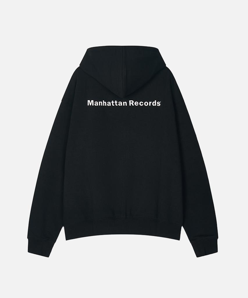 Manhattan Records Classic Logo Zip Up Hoodie - Black