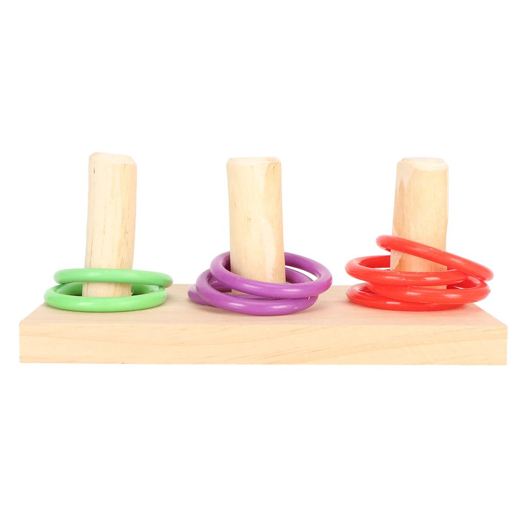 Bird Ring Toy Colorful Interactive Chewing Training Parrot Tabletop Puzzle Toy for Lovebird Cockatiel 5cm 2.0in Ring