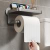 Punch Free Wall Mounted Tissue Storage Rack Paper Roll Shelf Holder Restroom Box Shelve Multi Functional Phone Placement Toilet