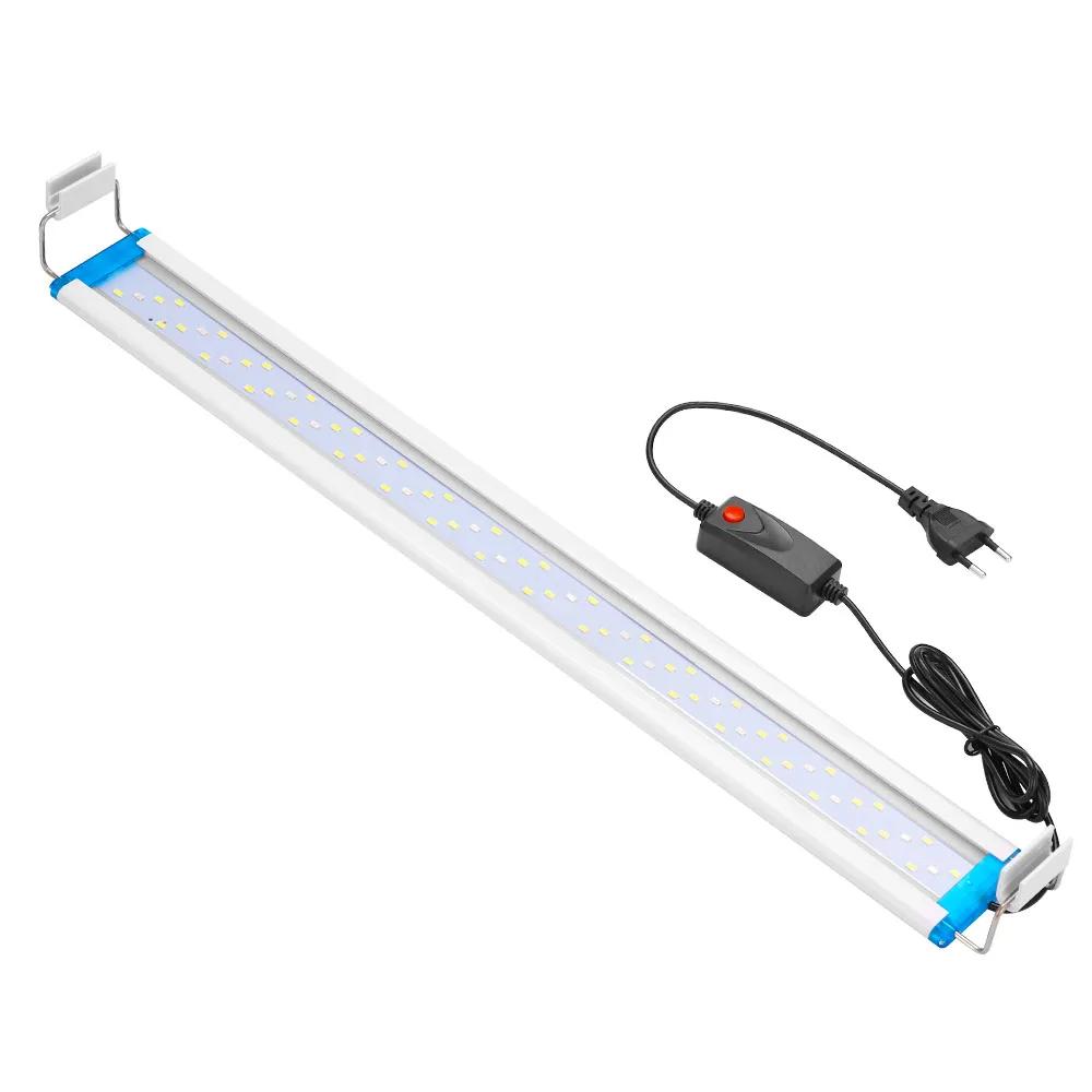 Super Slim LEDs Aquarium Lighting Aquatic Plant Light Extensible Clip on Lamp 18-75CM For Fish Tank 90-260V
