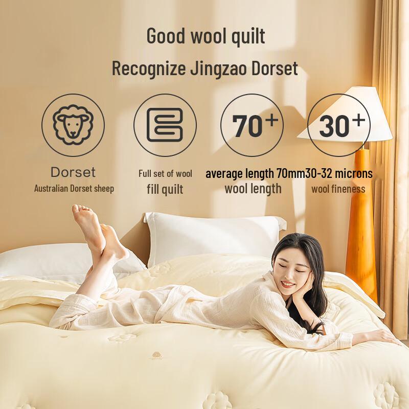 Jingdong Zhizao 100% Dorset Gold Label Mercerized Wool Winter Quilt