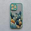 Bush Life Winter Night Snow Mountain Forest Scenery Phone Case For iPhone 16 15 14 13 12 11 Pro Max Mini XSM XR SE 7 Plus Covers