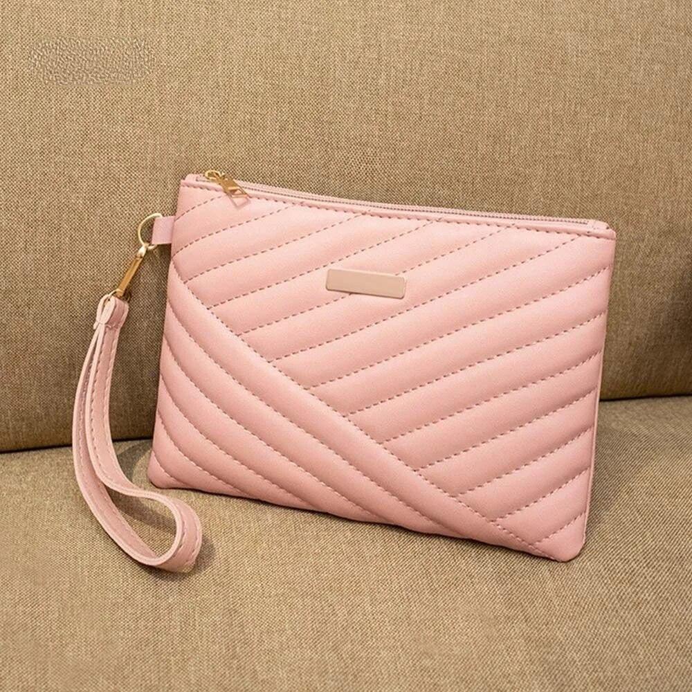 

Женская стильная кожаная сумка на запястье, портативная сумка-конверт, кошелек-клатч, небольшой кошелек, дорожный рюкзак, сумка для покупок, аксессуары розовый