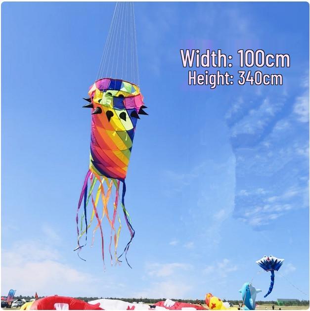 

Красочный 3D Радужный Цилиндрический Змей с Вращающимся Хвостом - Легко Летать