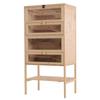 Solid Wood Hamster Cage with Opening Roof, 4 Connected Shelves and Ramps, 60 x 40 x 120 cm